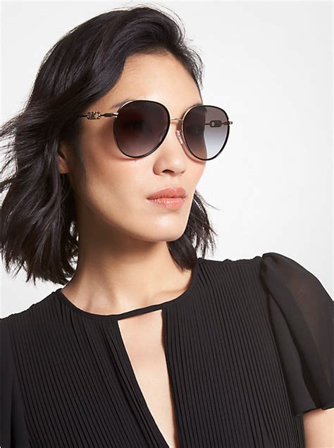 black michael kors oversized sunglasses|Michael Kors aviator sunglasses.